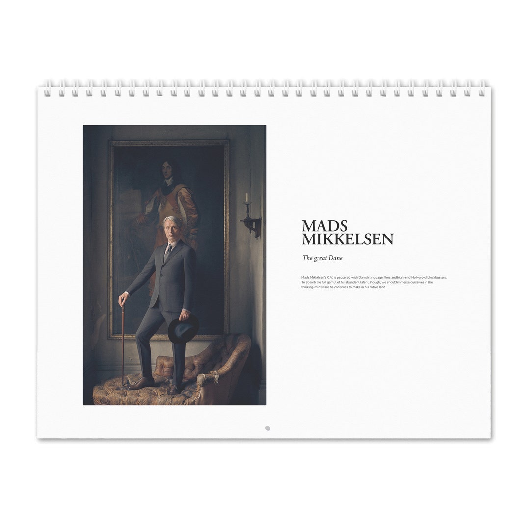Mads Mikkelsen Vol.4 2025 Wall Calendar Etsy