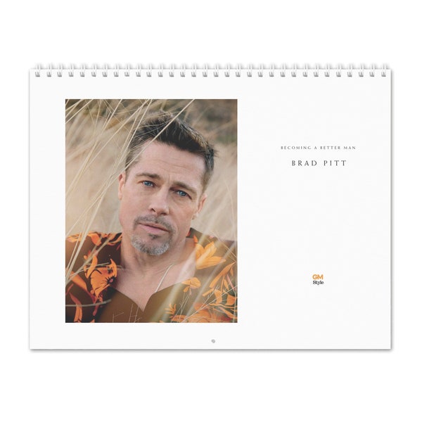 Brad Pitt Calendar Etsy