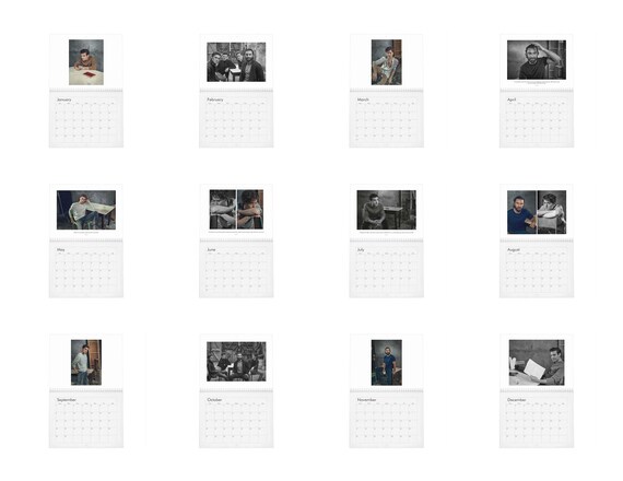 Poldark Schedule 2022 Cast Of Poldark The Poldark Boys 2022 Wall Calendar | Etsy