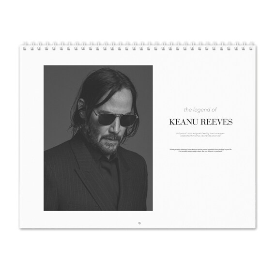 Keanu Reeves Vol 1 2021 Wall Calendar Etsy ledgends in grey 2021 wall calendar