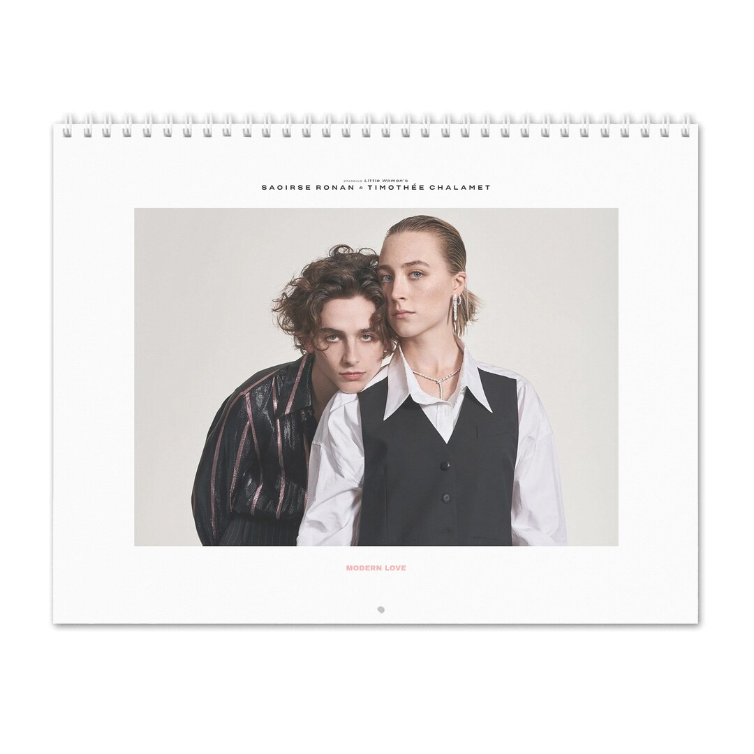 Saoirse Ronan & Timothée Chalamet Modern Love 2025 Wall Calendar Etsy