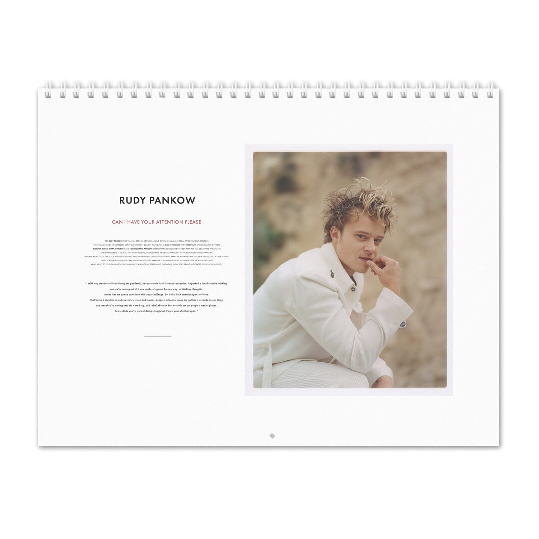 Rudy Pankow Vol.2 2024 Wall Calendar Etsy