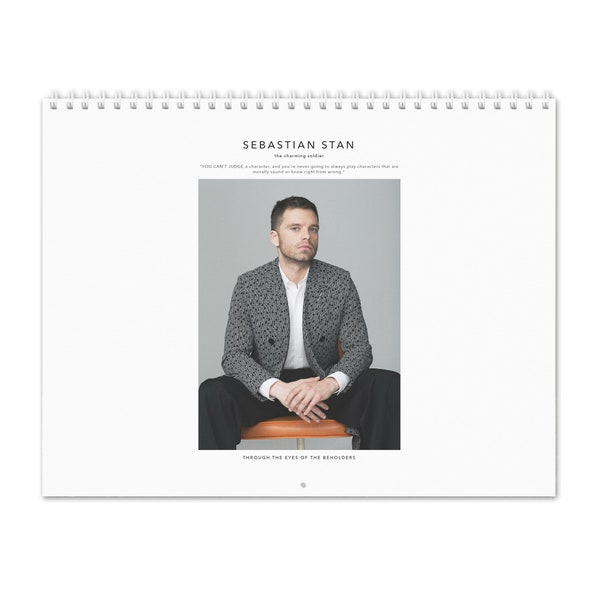 2024 Calendar Sebastian Stan Etsy