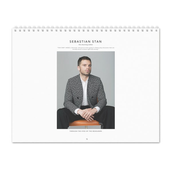 2025 Calendar Sebastian Stan Etsy