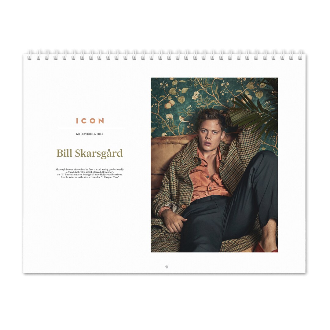 Bill Skarsgard Vol.2 2024 Wall Calendar Etsy