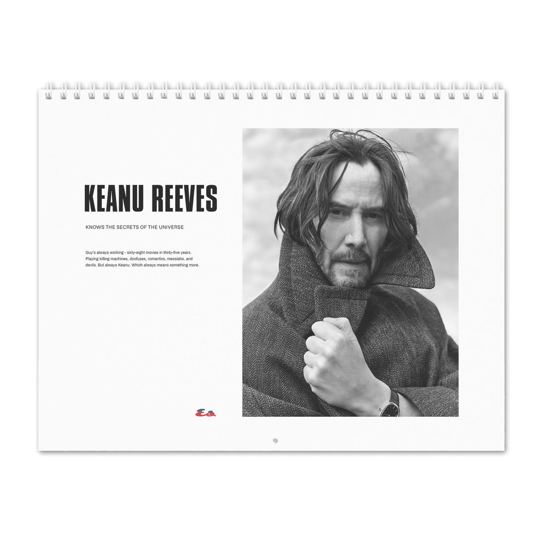 Keanu Reeves Vol.3 2024 Wall Calendar Etsy Australia