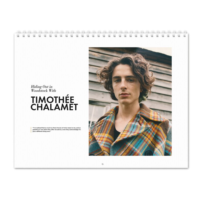 Timothée Chalamet Vol.5 2022 Wall Calendar | Etsy