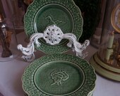 Vintage, Set of Five Bordalla Pinneiro Portugal Turkey and Duck Salad Plates