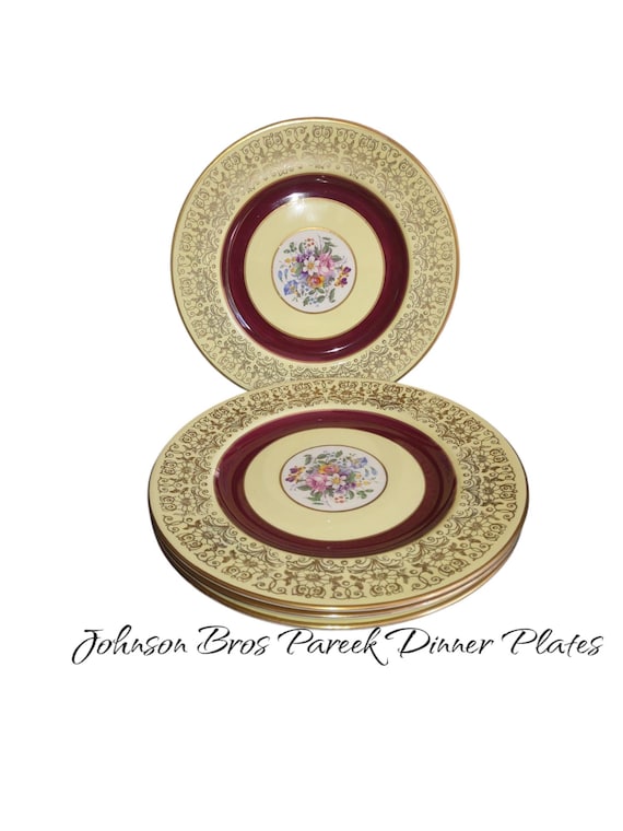 Johnson Bros England Pareek Dinner Plates, Set of 4 - Etsy