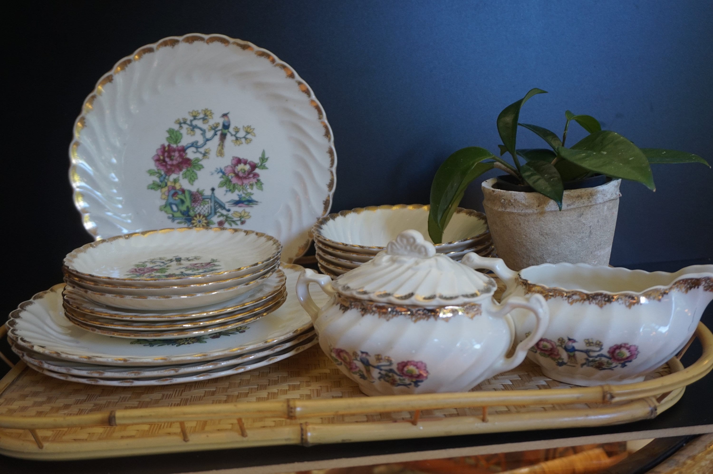 Royal 22k Gold Ming Tree Dinner Set - Etsy