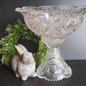 vintage eapg bowl  with pedestal