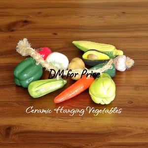 vintage ceramic hanging vegetables