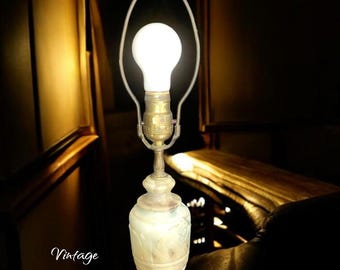 Vintage, alabaster table lamp