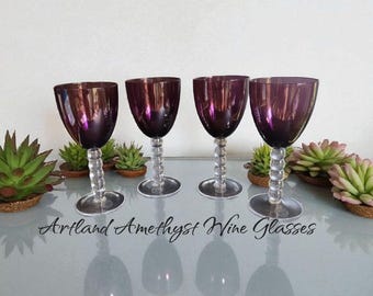 Amethyst Wine Glasses From Our Place, Set of 2 - Etsy
