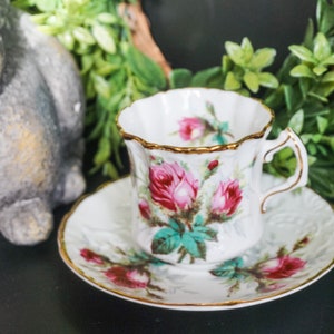 Hammersley Grandmothers Rose Teacup and Saucer Set