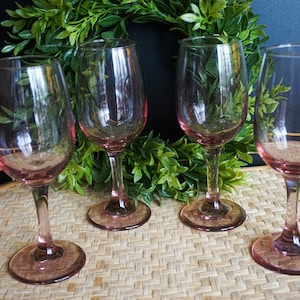 libbey amethyst  wine glasses