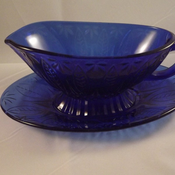 Cobalt blue gravy boat