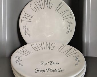 Rae Dunn Artisan "The Giving Plate" Artisan set