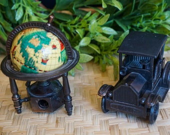 Globe and Auto Car Pencil Sharpeners