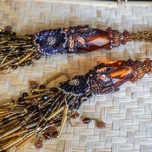 set of beaded curtain pulls