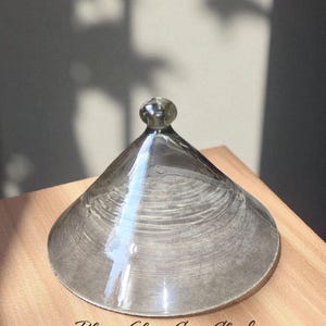 cloche hand blown cone shaped, unique cloche