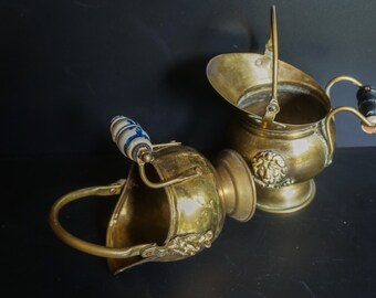 Set of Miniature Brass Scuttle Buckets