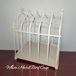 white metal bird cage, decorative cage