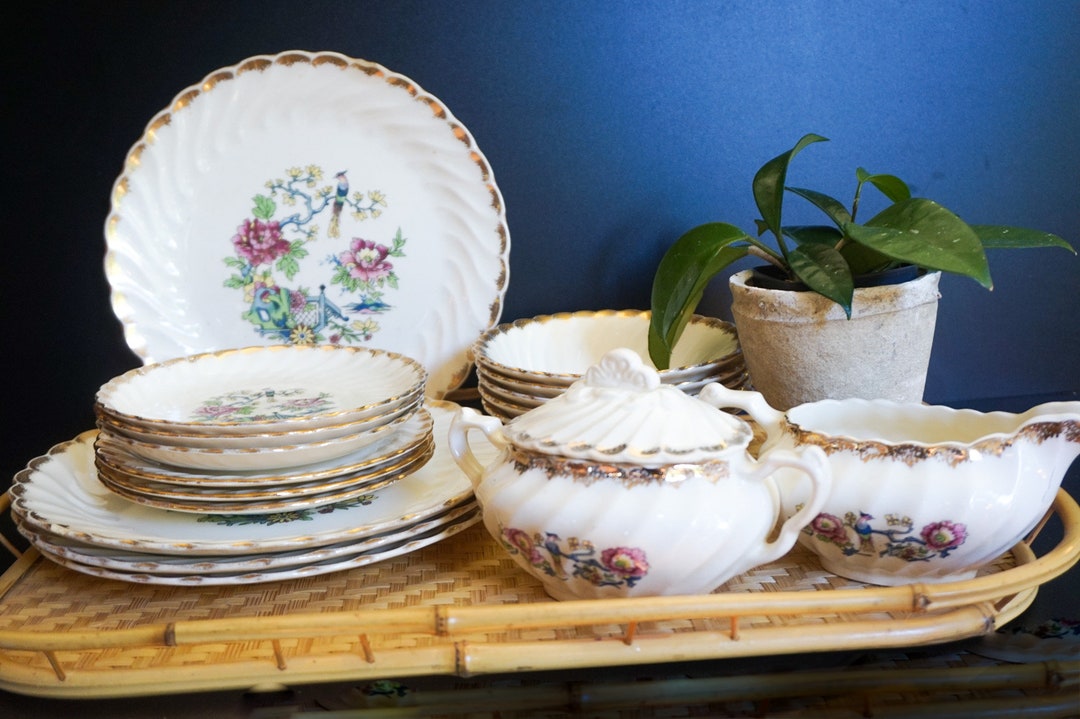 Royal 22k Gold Ming Tree Dinner Set - Etsy