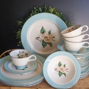 Lifetime China Turquoise 24 Piece Dinner Set