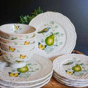 Mikasa Antique Countryside Pear Dish Set Setting for Four - Etsy