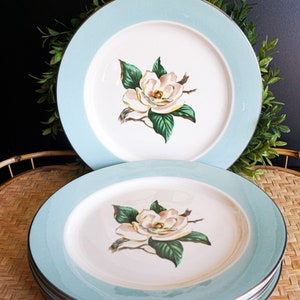 Lifetime China Turquoise Dinner Plates (6)