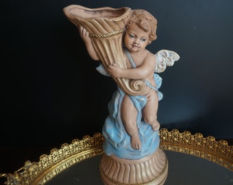 French Chic, Cherub with Cornucopia Vase