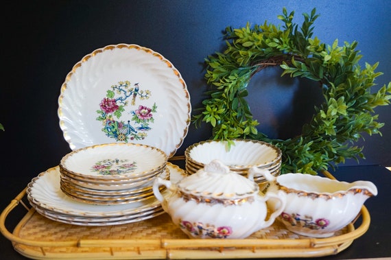Royal 22k Gold Ming Tree Dinner Set - Etsy