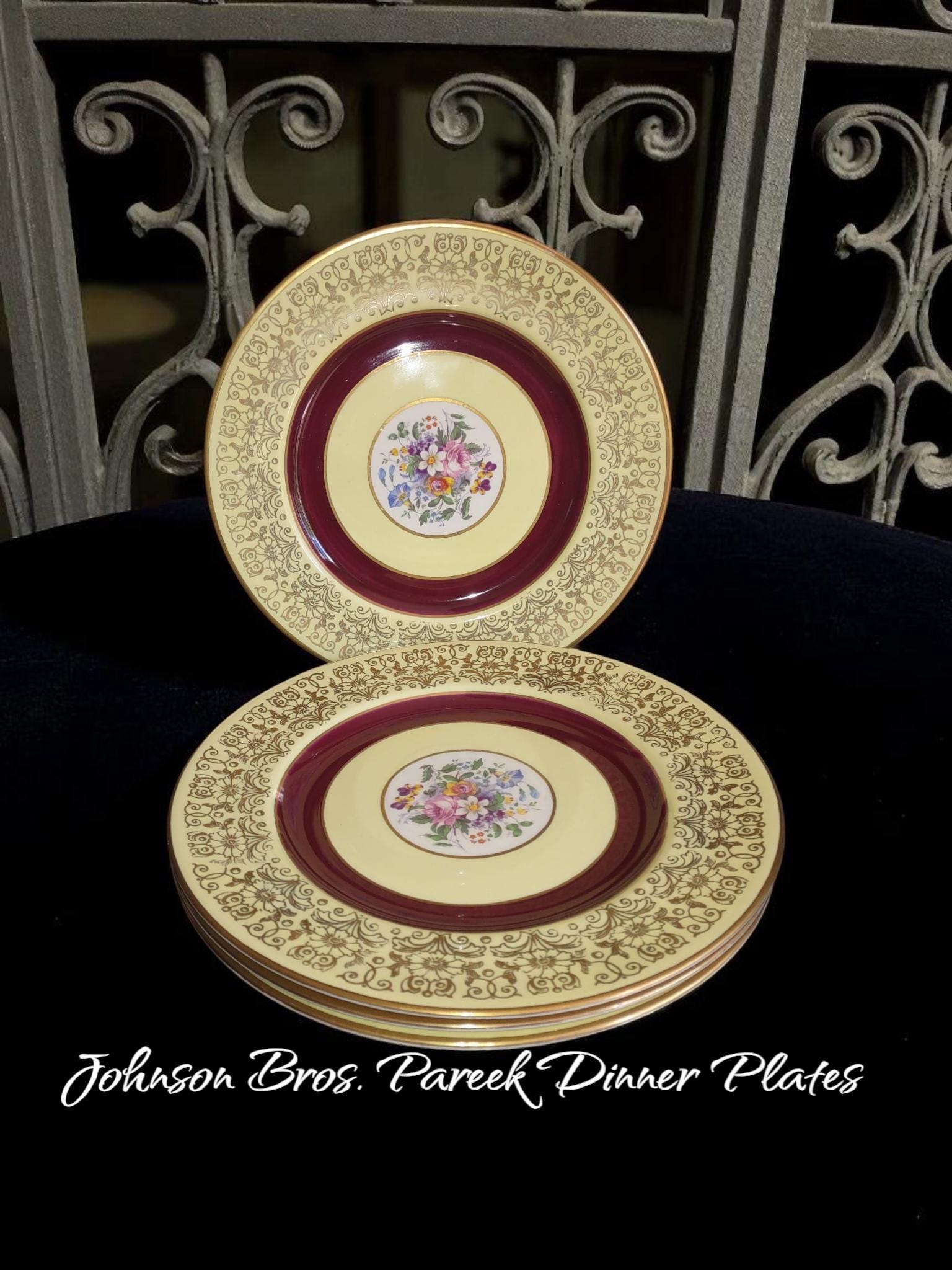 Johnson Bros England Pareek Dinner Plates, Set of 4 - Etsy