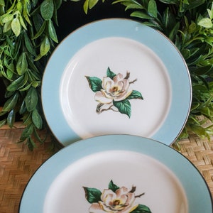 Lifetime China Turquoise Dessert Plates (6)