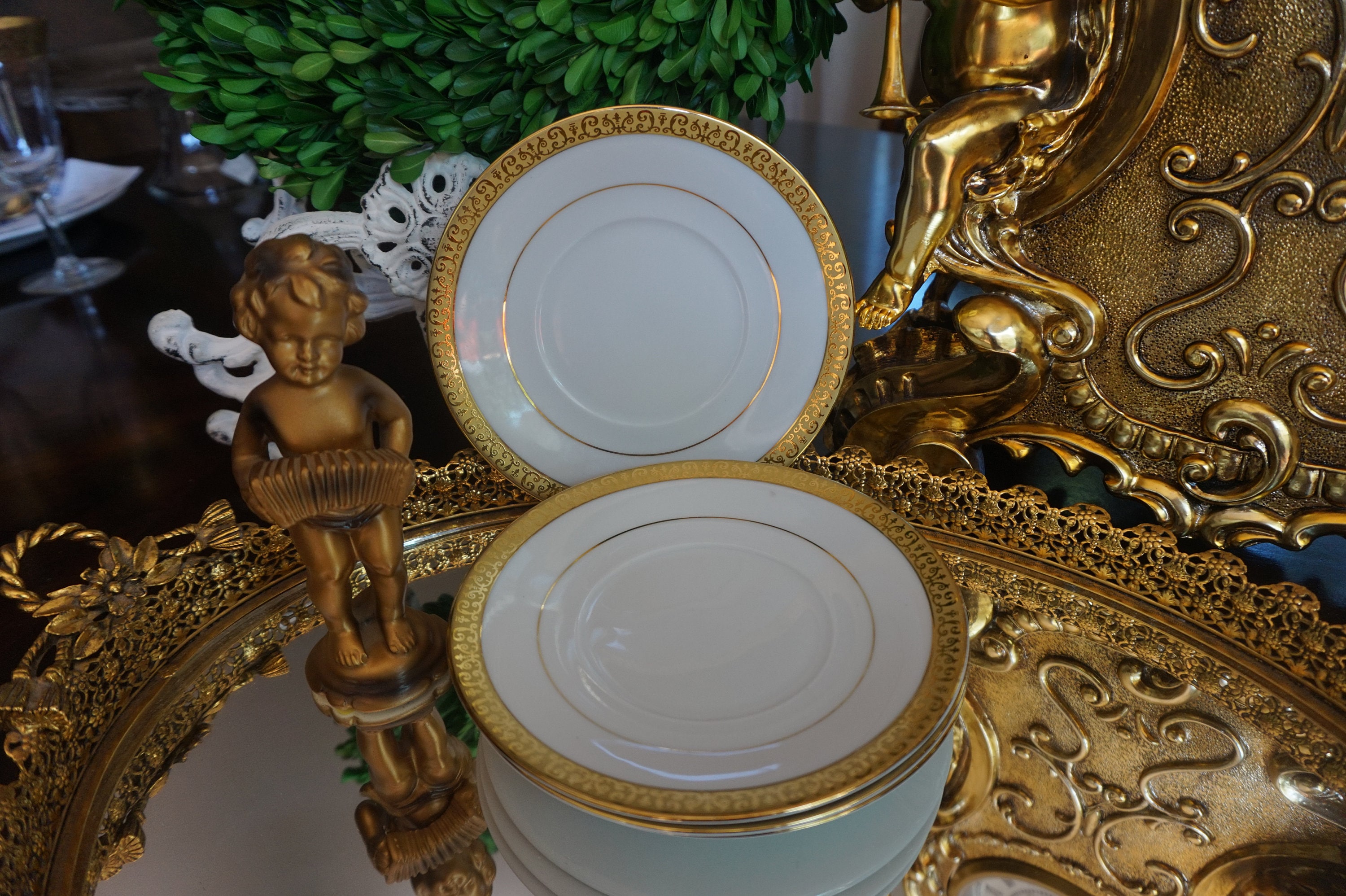Stunning 4 Gold Buffet Royal Gallery Bread and Butter Plates Etsy