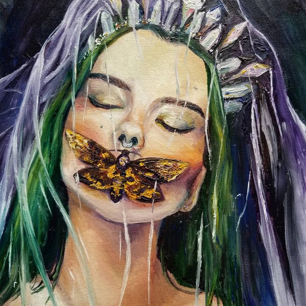 Sleep silently. Oil painting 11 x 14