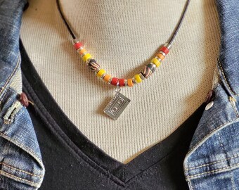 Retro cassette tape necklace