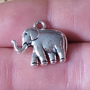 Elephant charm - double-sided - 2pc