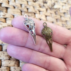 Raven/bird skull pendant