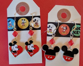 Pendientes clásicos de Mickey Mouse con cristal de Swarovski