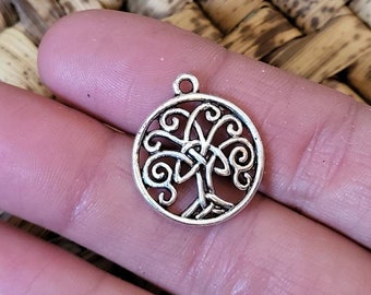 Celtic tree of life charm - 2pc