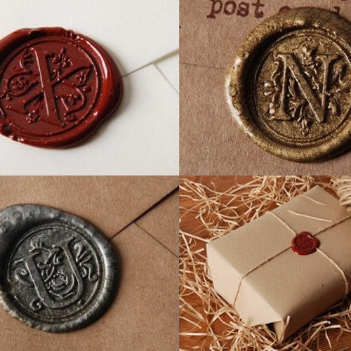 Alphabet Letter a Z Wax Seal Stamp Floral Etsy