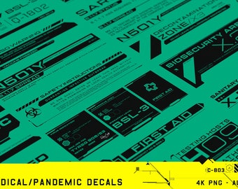 Digital - Scifi Medical Decals Vector