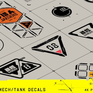 Digital - Utilitarian Mech/Tank Vector Decals Extended Commercial