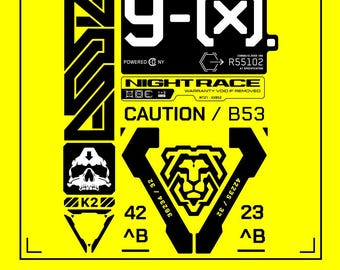 SVG Cyberpunk Poster - Digital Download Print Modern Poster Wall Art