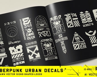 Digital - 112 Cyberpunk Urban Vector Decals