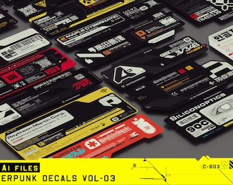 Digital - Epic Cyberpunk Vector Decals Vol 3 Extended Commercial
