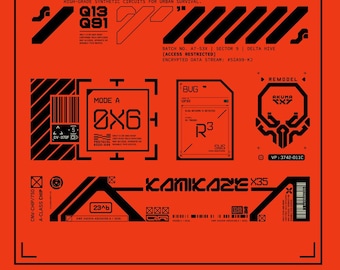 SVG Cyberpunk Poster - Digital Download Print Modern Poster Wall Art