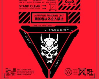 SVG Cyberpunk Poster - Digital Download Print Modern Poster Wall Art